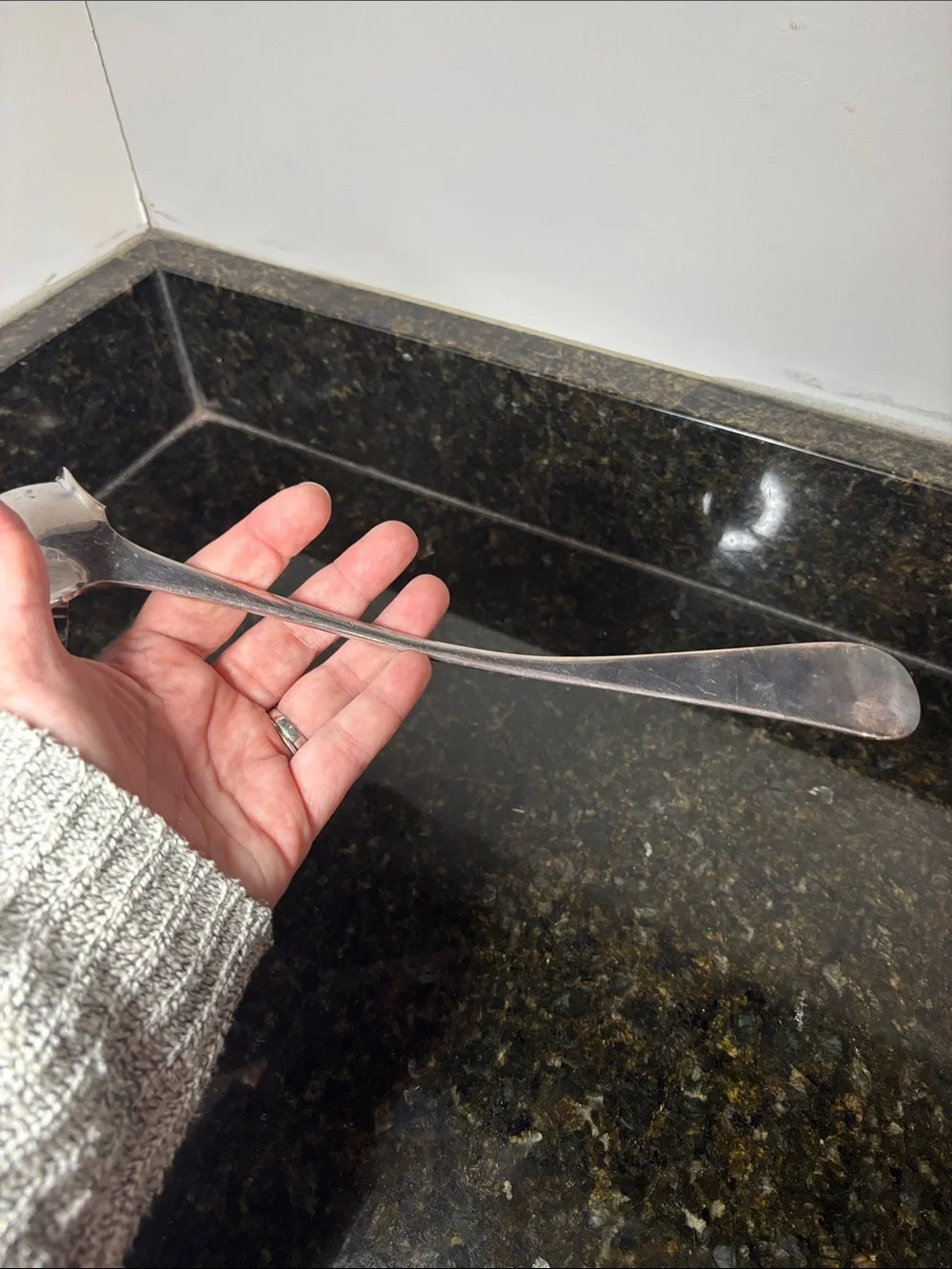 1847 Roger’s Brothers Silver Plated 13” Soup Ladle Embossed “R”